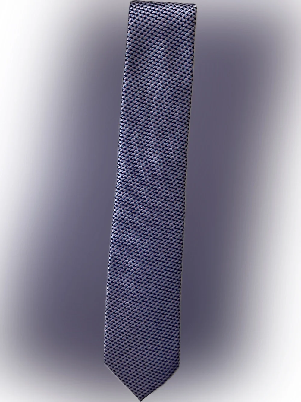 Perry Ellis Blue and Lavender Woven Geometric Tie
